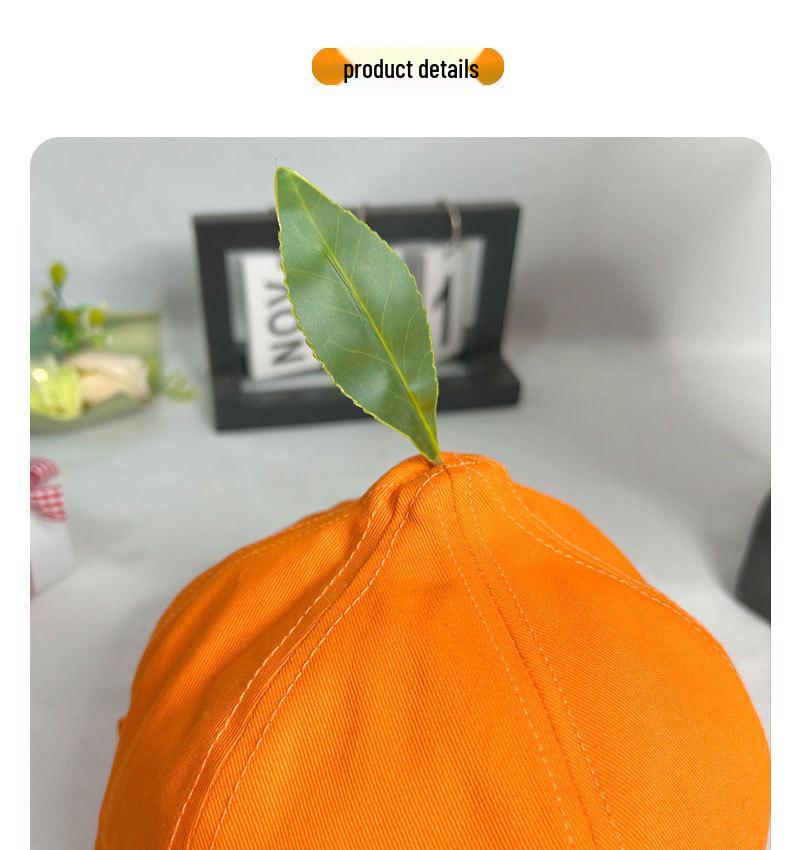 Unisex Designer Orange Duckbill Cap with Cute Letter Embroidery - Stylish Sun Hat for a Slimmer Look