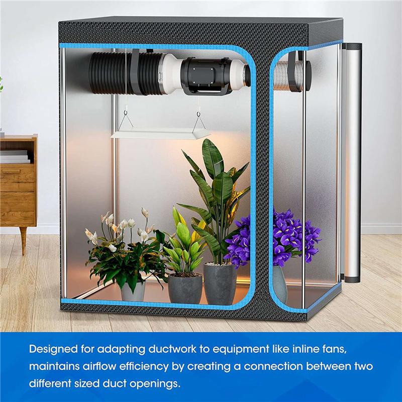 ABBP-2X 8 To 6 Inch Duct Reducer,Duct Adapter 8 To 6 PVC Reducer,Duct Increaser/Reducer For Grow Tent HVAC Ventilation System