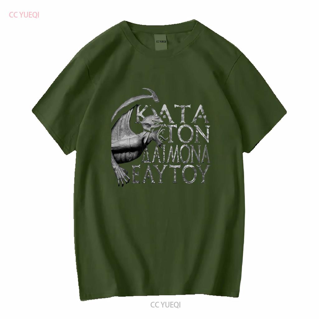 Rotting Christ Band Greca Black Metal Kata Ton Daimona Eautou Maglietta S 2XL vintage Lavata streetwear Top Per l'Uso Quotidiano