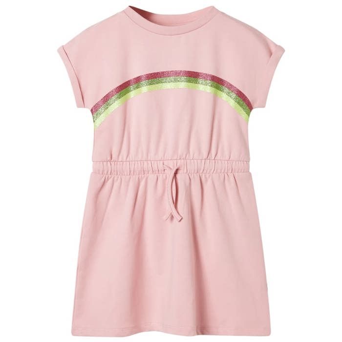 Robe pour enfants avec cordon de serrage rose clair 92/104/116/128/140