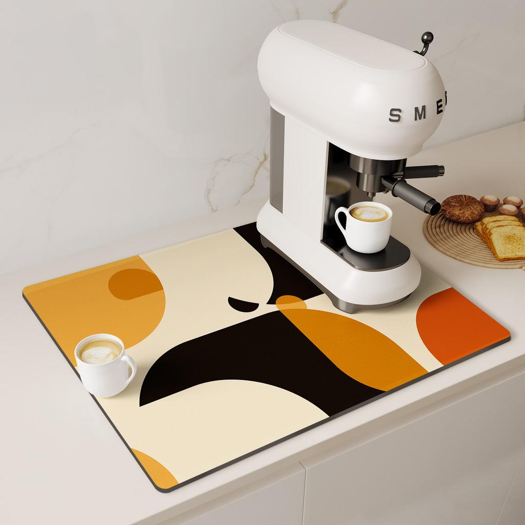 Coffee Machine Mat Drain Pad For Kitchen Non-slip Dish Drying Mats Quick Dry Tableware Faucet Placemat Dinnerware