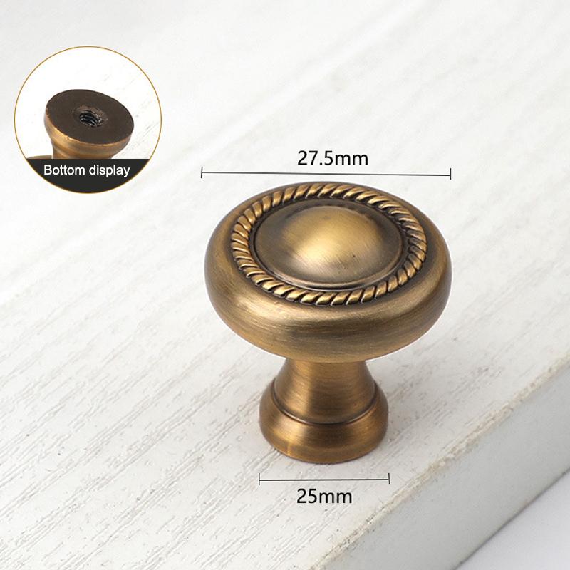 Messing Möbelscharniere Französisches Vintage-Design Hochwertige Schrankknöpfe Schrankschubladen Griffknauf