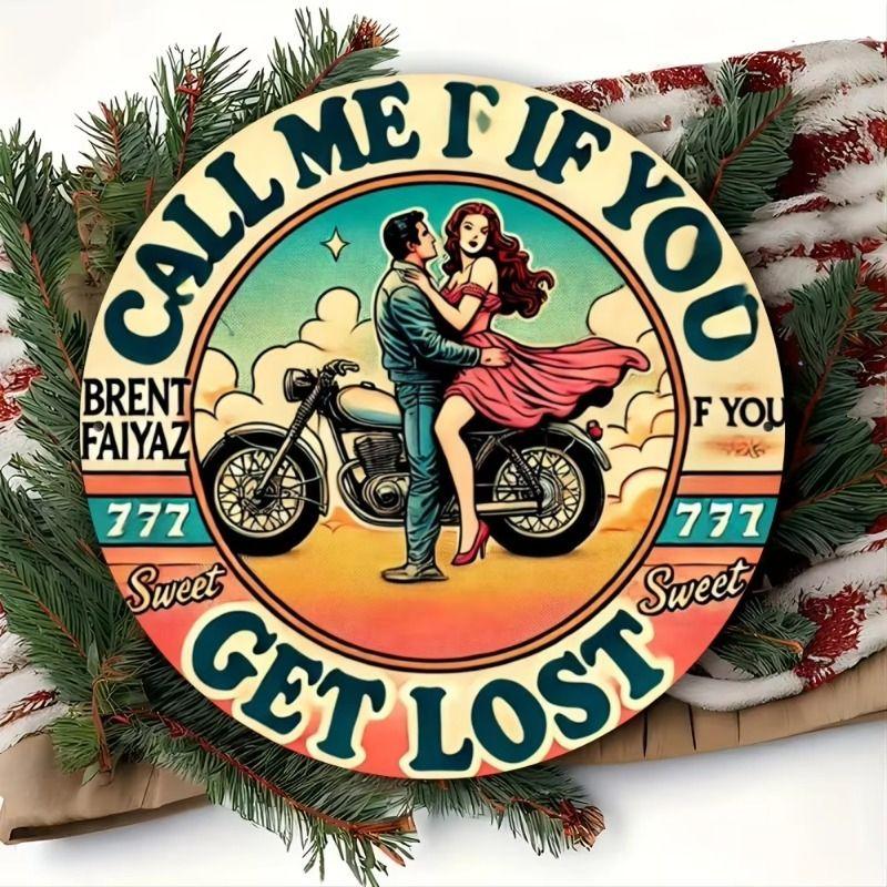 Flat 2D Metal Sign Board Hanging Decorative Wall Art 20x20cm