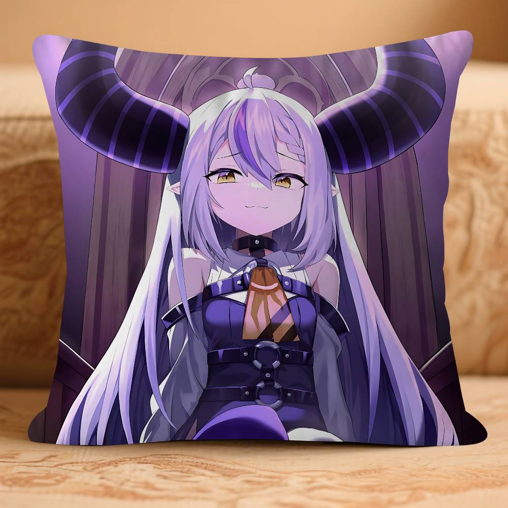 Hololive L-a D-Darknesss Pillow Case Removable Washable Cushion Cover – All-Season Soft Linen