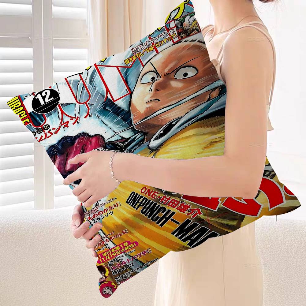 Anime One-Punch Man Pillow Cushion Cover Pillowcase Living Room Sofa Home Decor Customized