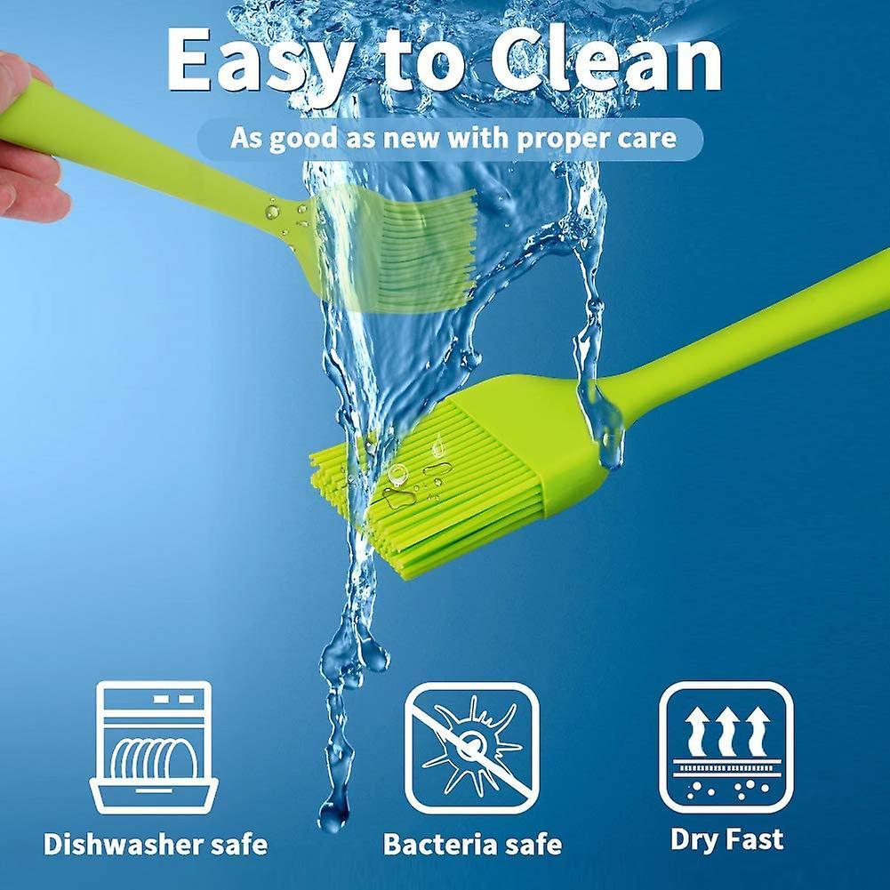 Silicone Pastry Brush Heat Resistant Spreading Oil Butter Sauce Marinades For Bbq Cooking, Dishwasher Safe, 5 Piece Set