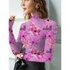 Women's Cheongsam Collar Long-sleeved T-shirt, Suitable for Women, Regular Version, Spring and Autumn Series