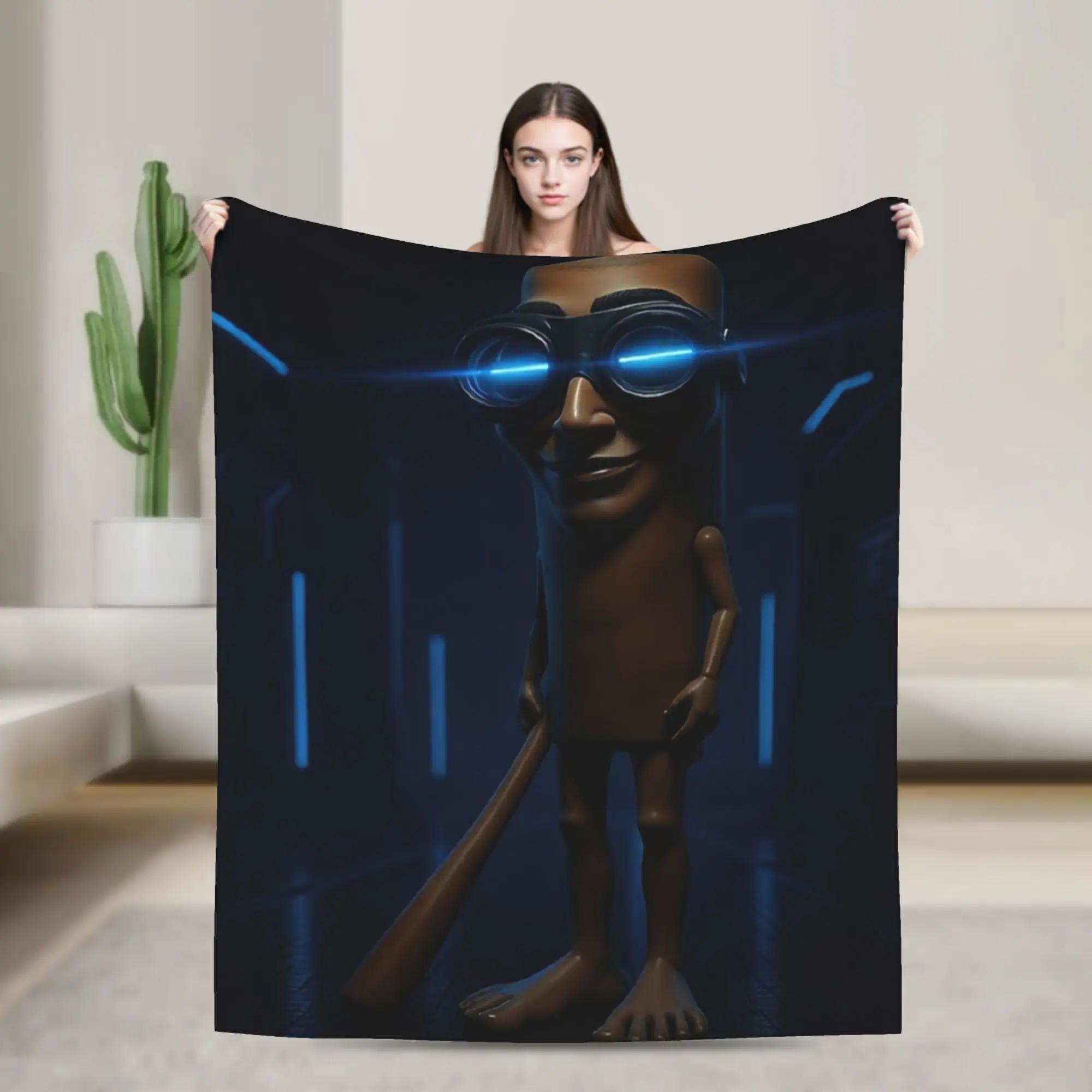 Tung Tung Tung Sahur Spy Rot Soft Fluffy Plush Throw Blanket for Kids Childrens Couch Bed Flannel Blanket Bedspread Cover 100x150cm