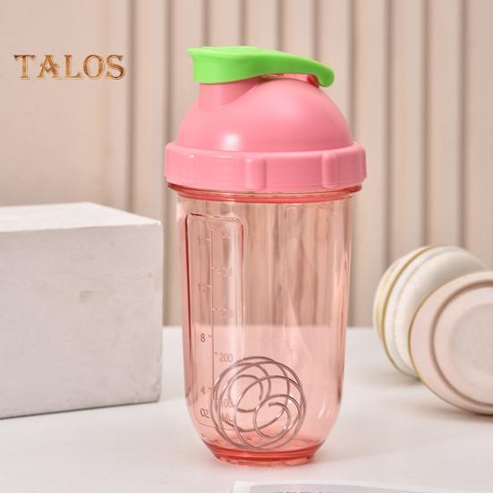 Protein Shaker Bottles with Wire Ball 500ml Leak-Proof Mixer Cup Clear Scale Fitness Mixer Bottle Portable Shaker Cup for Sports Travel