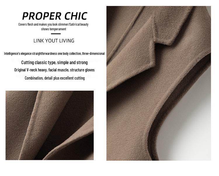 2023 Women's Double-Sided Cashmere Wool Vest: Sleeveless, Short Black Suit Coat