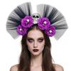 Blumenkranz Stirnband Cincos De Mayoes Party Kostüm Dia de Los Muerto Stirnband Kopfschmuck Tag der Toten Kopfschmuck