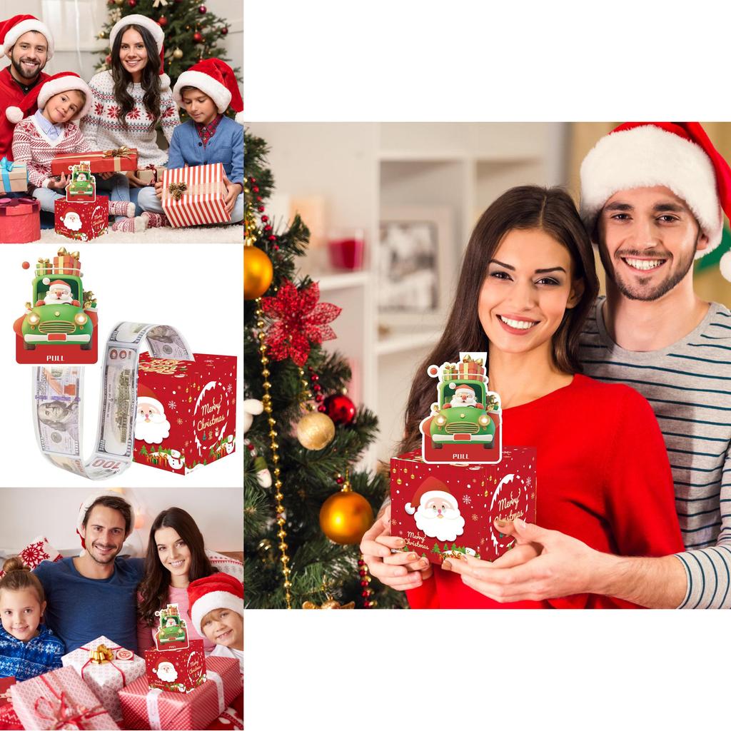 Red Santa Claus Pattern Paper Gift Box For Christmas Parties And Gift Giving