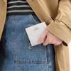 Coach Snap Wallet 10 Metal Logo Double Fold Design Leather Wallet Women Wallet Silver White Chalk CW789-SVXU5