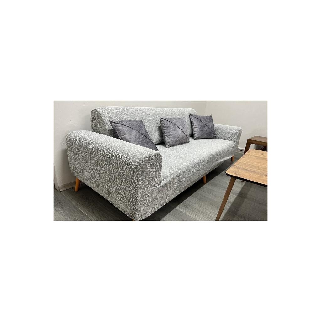 Jacquard-3-Sitzer-Sofabezug, Schlafsofa-Sofabezug (Produktinhalt 1Stk) grau