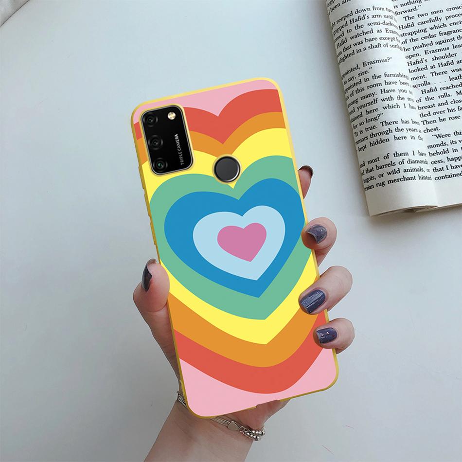 For Huawei Honor 9A Case 2020 Silicon Cover Soft Bumper Coque For Huawei Honor 9A Phone Cases MOA-LX9N Honor9A Love Heart Funda