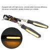 1 Pair 12V Motorcycle Turn Signal Lights LED Indicator Lamp for Sport Street Bike Off Road Chopper Black