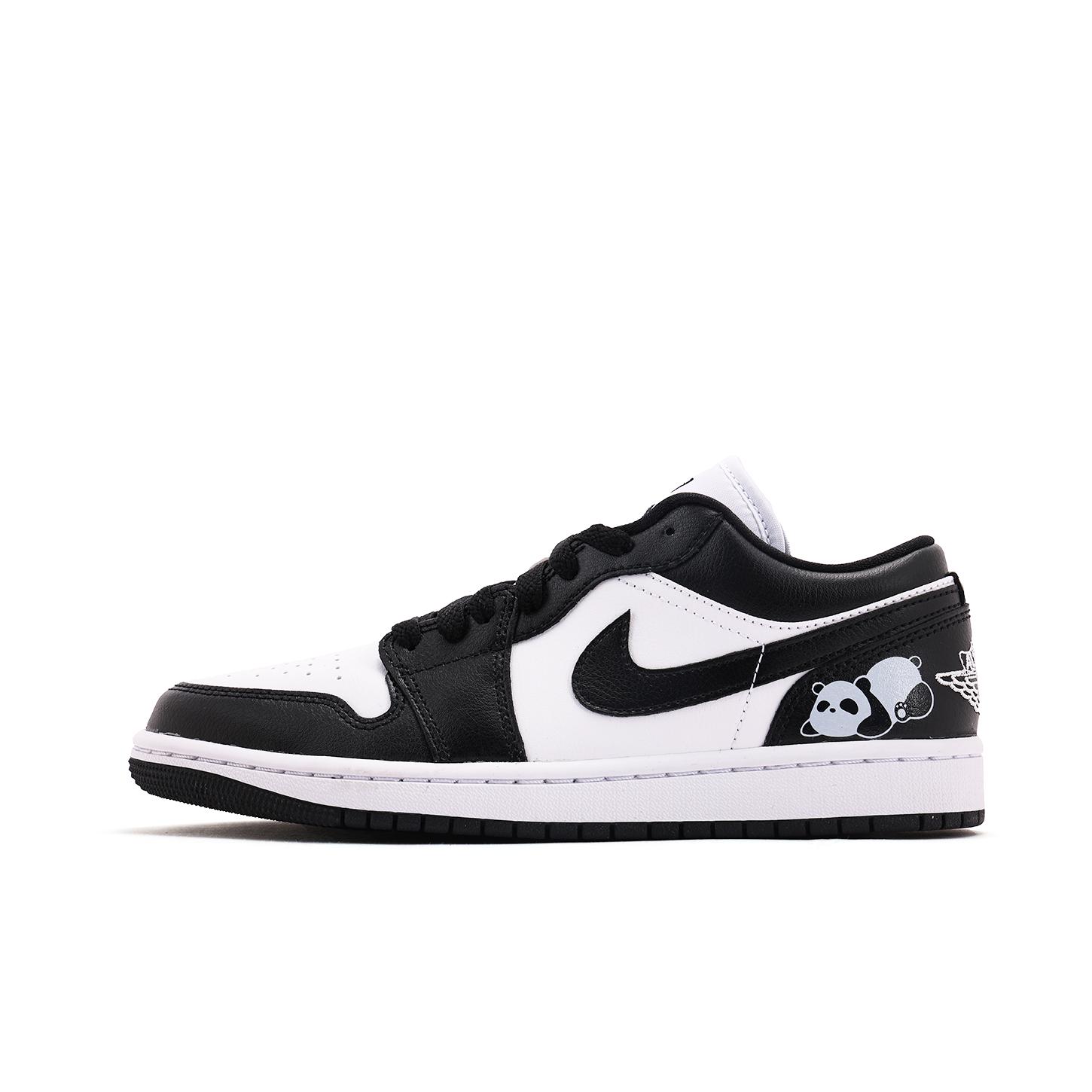 

Jordan Air Jordan 1 Coverage Low top Vintage Basketball Shoes Unisex Black White DC0774-101(Team-) 36