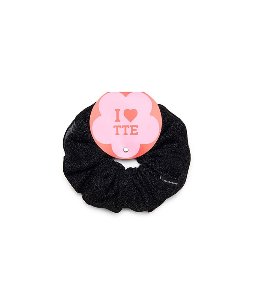 Three To Eighty Glitter Scrunchie Black