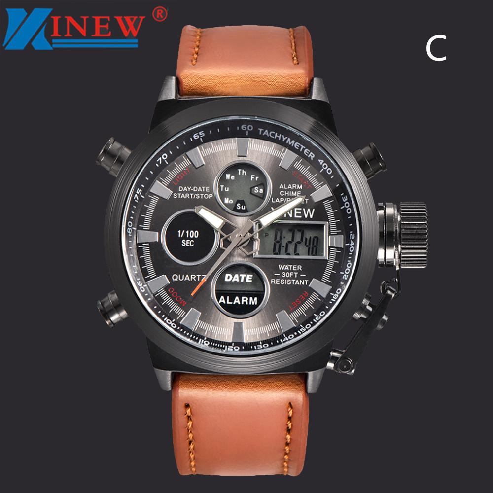 Męski zegarek kwarcowy sportowy wojskowy wojskowy analogowy zegarek LED ze stali nierdzewnej