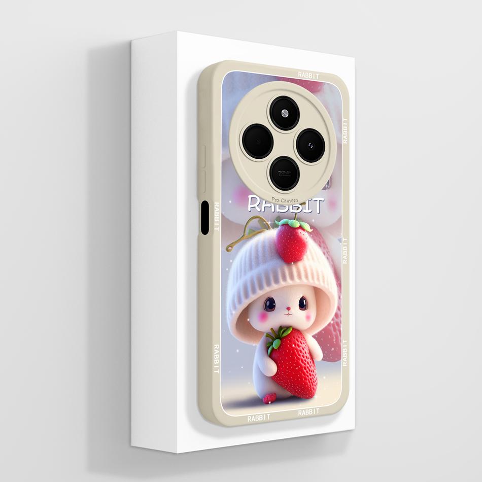 Per Custodia Telefono POCO C75 Carino Cuore Gatto Morbido Silicone Liquido Cover Posteriore Per Xiaomi Poco C 75 Protezione Completa Anti Caduta Funda Capa