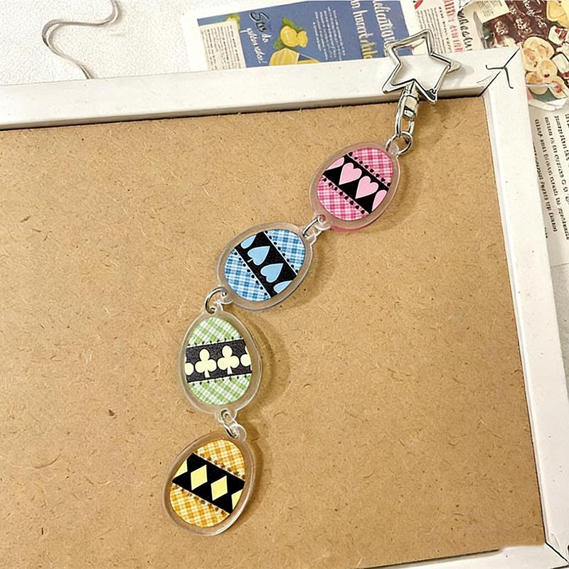 Anime Shugo Chara Amulet Heart Amulet Spade Amulet Clover Amulet Dia Cosplay Keychain Acrylic Keyring Key Chain Accessory Props