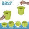 PATIKIL Small Metal Buckets with Handles Mini Buckets Easter Buckets 6pcs Green 5"x4.7"