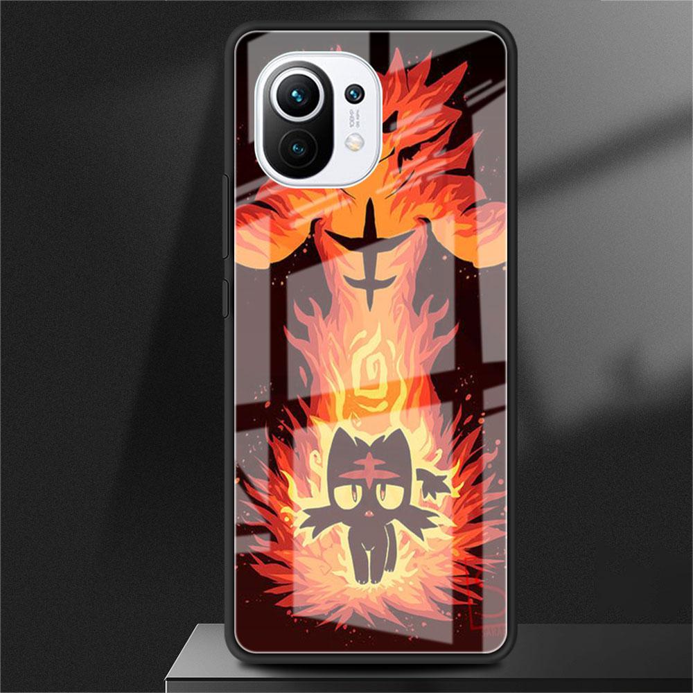 Glashülle für Xiaomi Poco X3 NFC 11 Lite 11T F3 M3 für Redmi Note 11 10 9 8 Pro 10S 9S 9A 9C Handyhülle Pokemon Pikachu Cool
