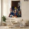 Green Flame Warrior Tapestry Tapestry Background Cloth Fashion Print Soft Home Decor Christmas Gift