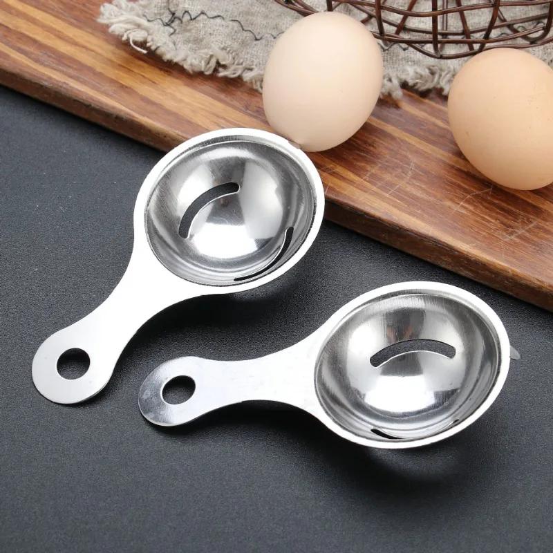 Egg Yolk Separator Stainless Steel Eggs White Filter Kitchen Gadgets Separating Funnel Spoon Divider Kitchen Utensils