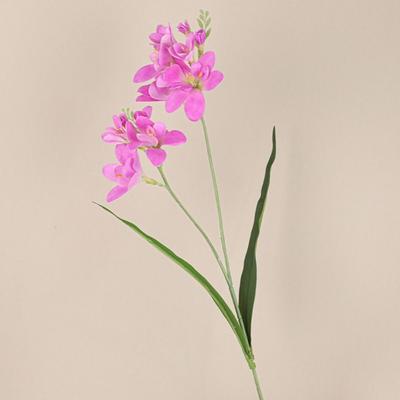 2 Fork Artificial Freesia Flowers Real Touch Realistic Artificial Orchid Branches Handmade Simulation Whelan Flower
