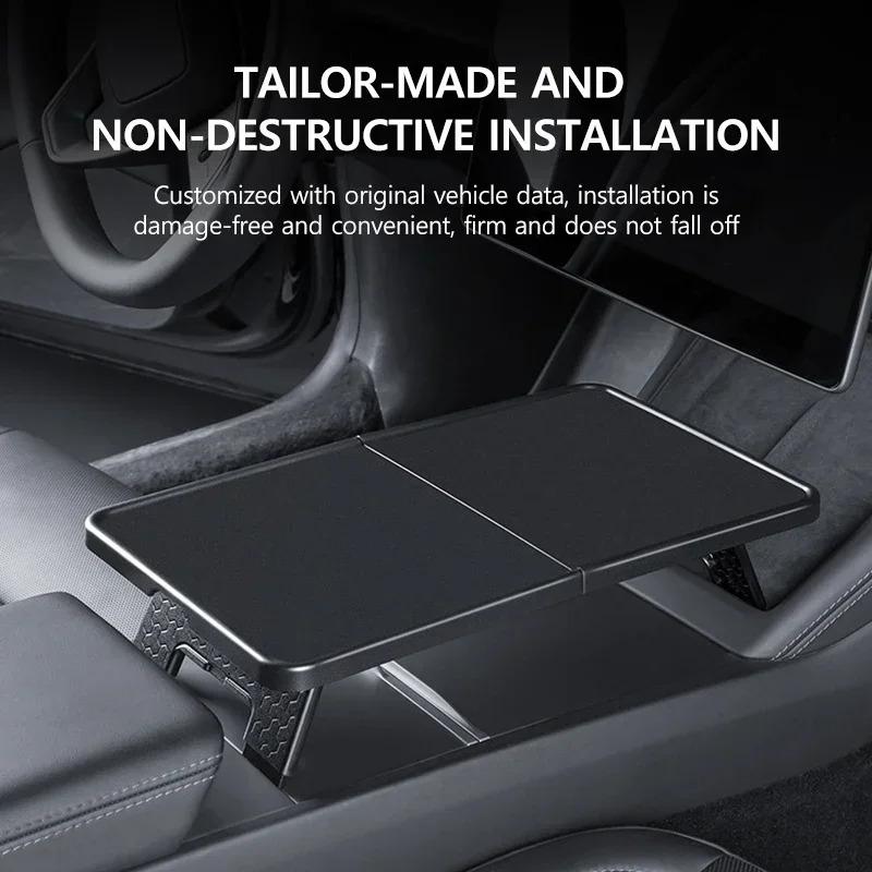 For Tesla Model 3 3 Highland Model Y Y Juniper 2025 Center Console Table Tray Drink Food Table Desk Plate Board Holder Storage
