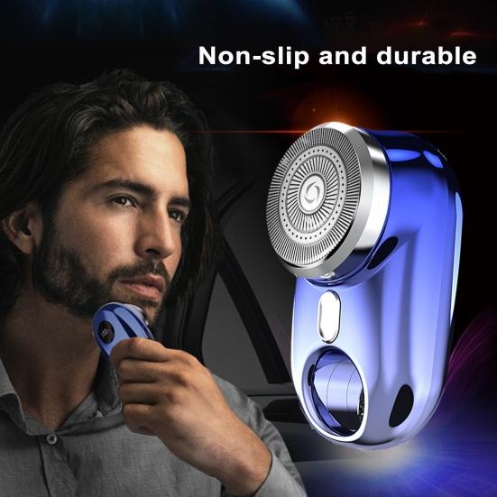 

Мини-электрическая бритва с острыми лезвиями, бесшумный портативный триммер для бороды, инструмент для ухода за бородой, USB аккумуляторная мужская бритва, мощный электрический инструмент для бритья для домашнего использования чёрный