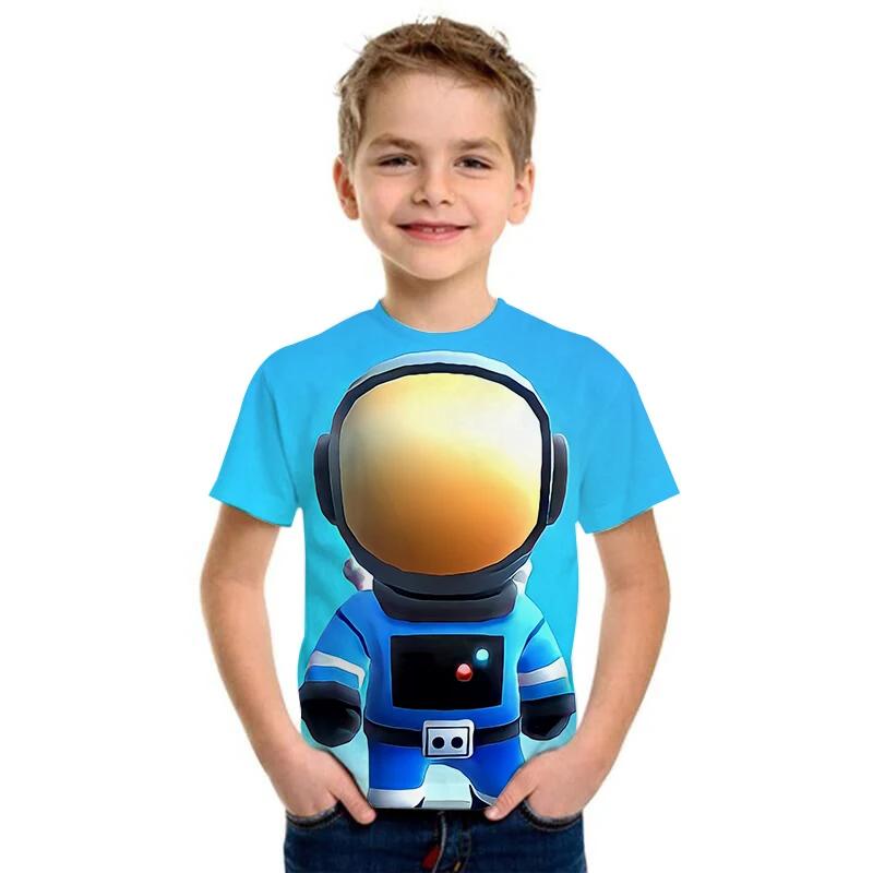 Stumble Guys 3d Kinder T-Shirt Jungen Mädchen Harajuku 3d Shirt Cartoon Lustige T-Shirts Mittwoch Stumble Guys 3d Kinderbekleidung