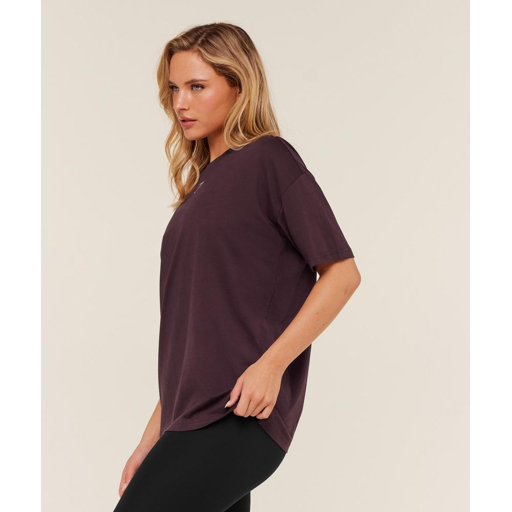 Gymshark Trace Graphic Oversized T shirT Gs Cherry Purple B4b3p Pcds