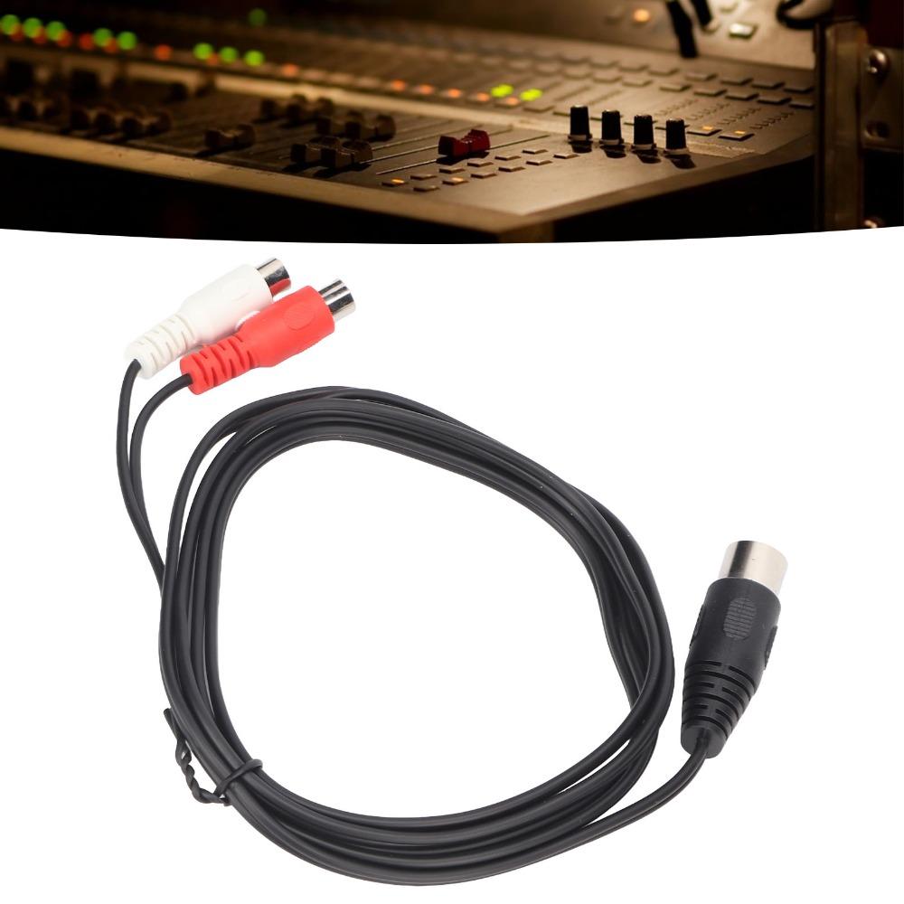 Plug and Play 8 Pin Din To 2RCA Adapter Professional 8 Pin Male To Female 2RCA  Sound Equipment