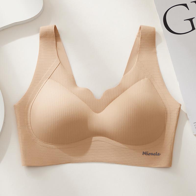 Women S Seamless Wirefree Large Size Sleep Bra For Breast Support
