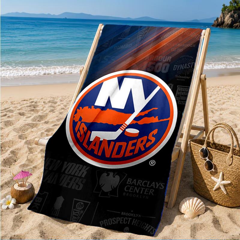 Ny Islanders Pride Strandtuch, Superweiche Mikrofaser, Perfektes Geschenk für Sie/Ihn, Geburtstag, für Pool, Strand, Reisen, Dekoration Strandparty