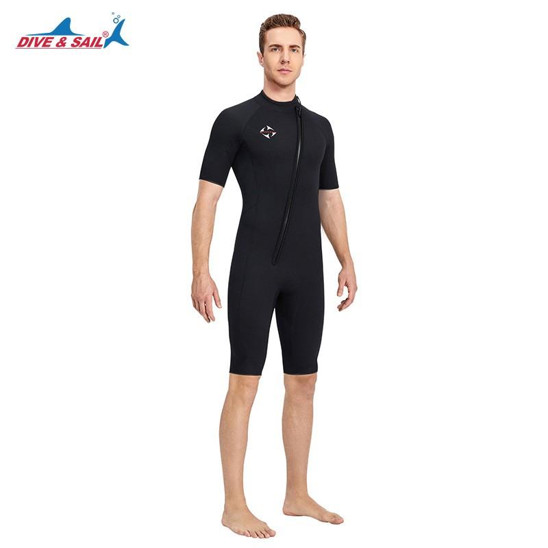 Mens 3mm Full Body Short Sleeve Wetsuit Surfing Diving Snorkeling Warmth UV Protection Winter