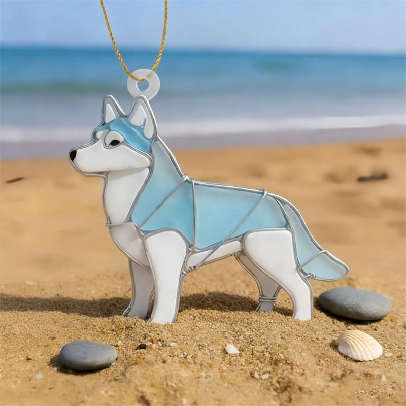 Creative Dog Light Catcher with Festival Color Accent Creating Holiday Charm for Any Window Decoration Occasion