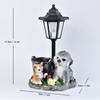 Garten Solar Leuchtlicht Welpen Ornamente Gartendekoration Skulptur Harz Handwerk Geschenk