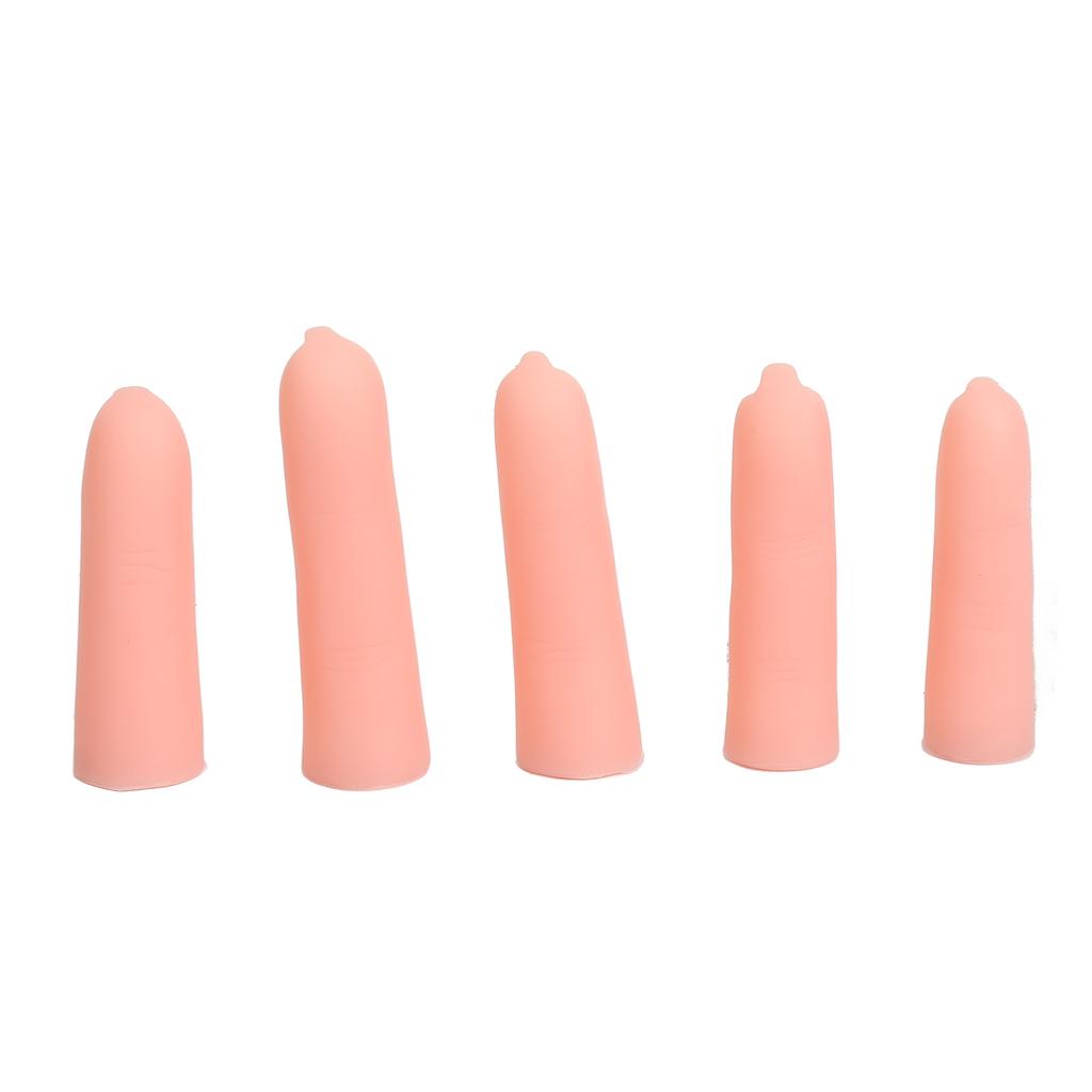 5pcs Nail Art Practice Fake Finger Professional DIY Soft Silicone Training Finger Model with Magnet