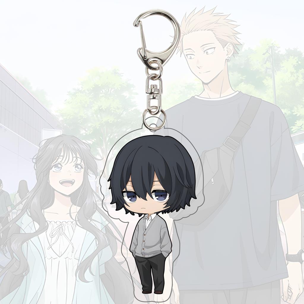 The Fragrant Flower Blooms with Dignity 10CM Acrylic chibi Keychain Figures Rintaro Kaoruko Waguri Cosplay Model Desk Decor Gift