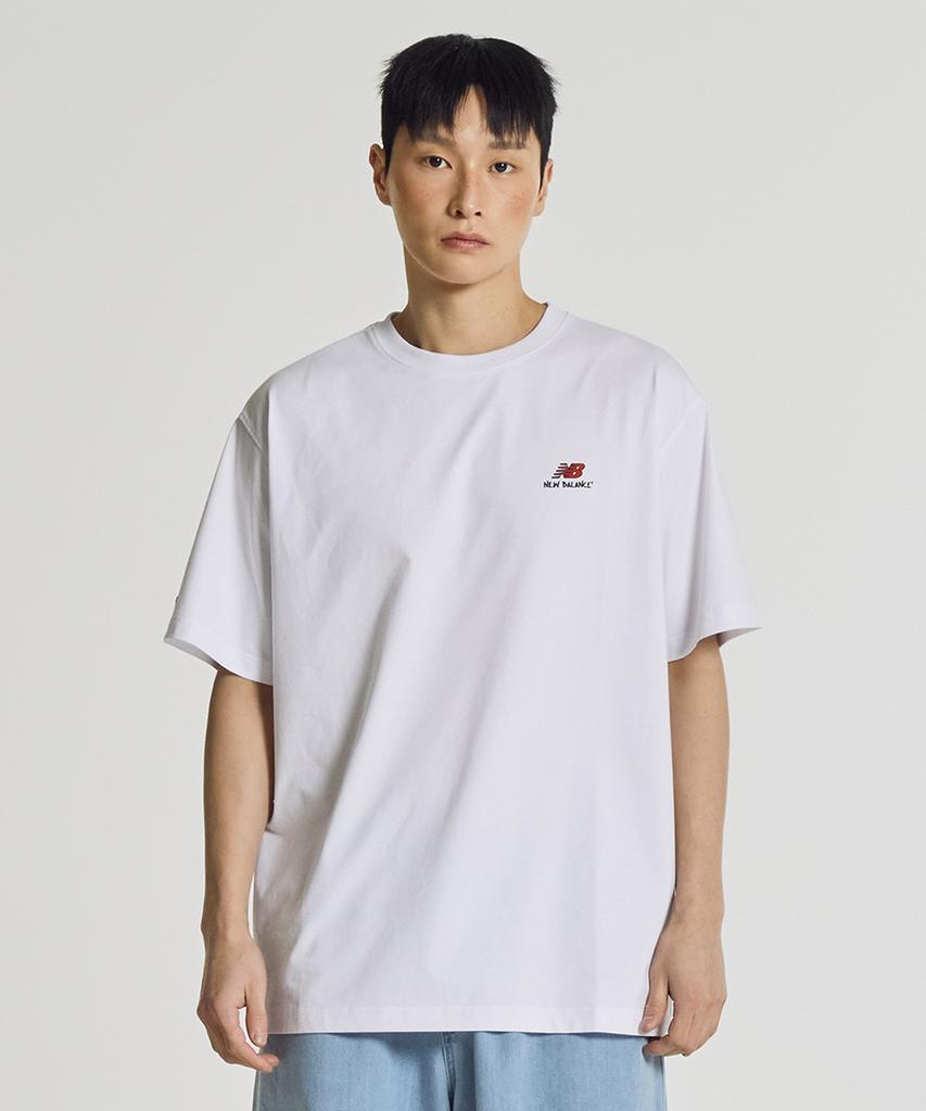 Nyuballanseu Nbneg31663 / Uni Sunny Rainy Lettering Short Sleeve T-Shirt (White)