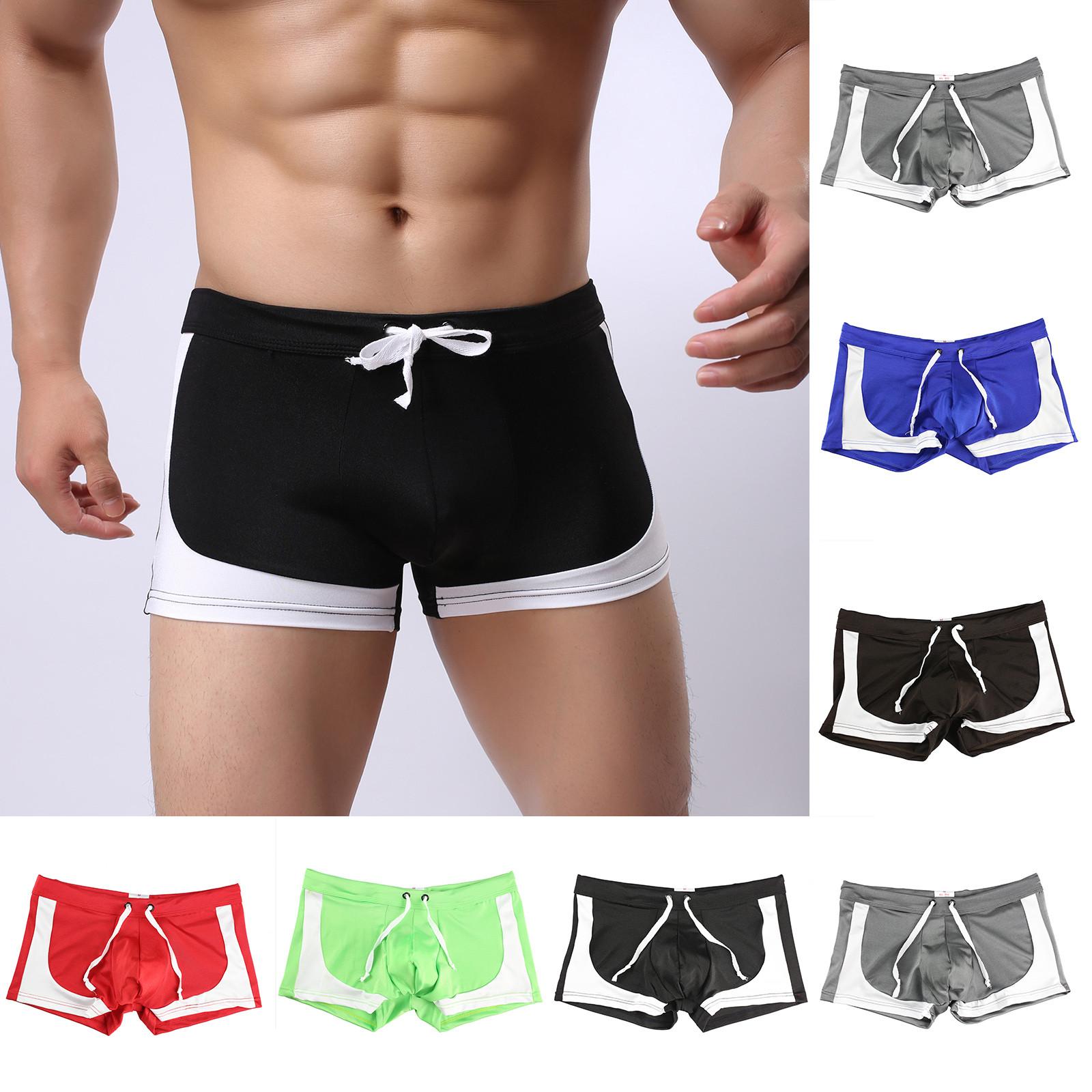 

Men s Casual Sports Pants Fitness Pants Beach Pants Boxer Shorts Sports Pants M синій