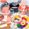 Non-Toxic Cooking Toys Pink Kitchen Toy Set Children Toys Cut Fruit Vegetable Pizza Pretend Play Simulation Early Education Toys For Kids