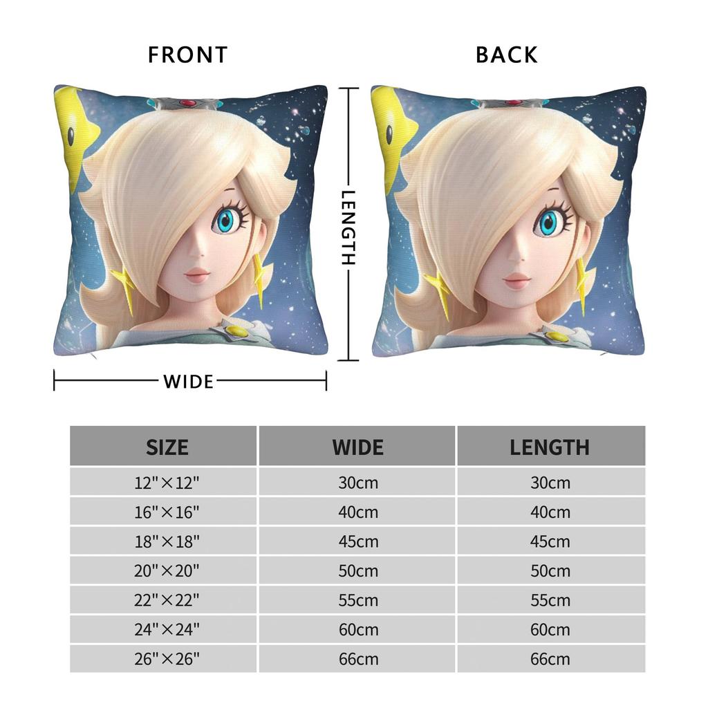 Pillow Case 3D Princess Rosalinas Comfy Pillow Cover For Living Room Sofa Cute Funny Pillowcases