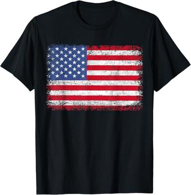 USA Vlastenecká Americká Vlajka Pro Muže Ženy Děti Chlapce Dívky US Tričko