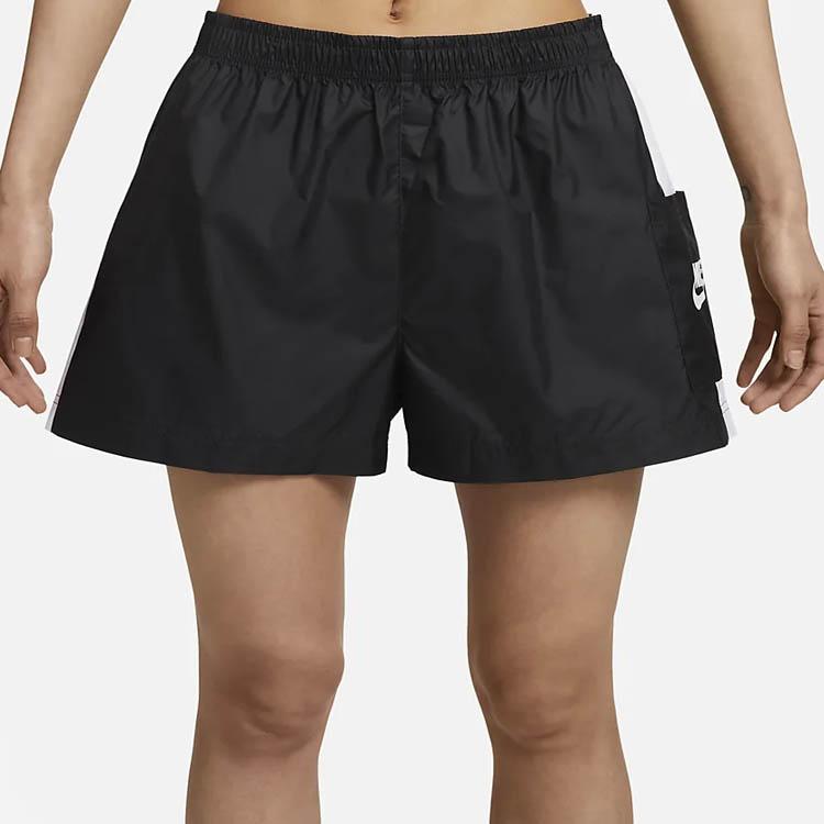 Nike Solid Color Logo Print Elastic Shorts Women shorts Black DQ3355-010