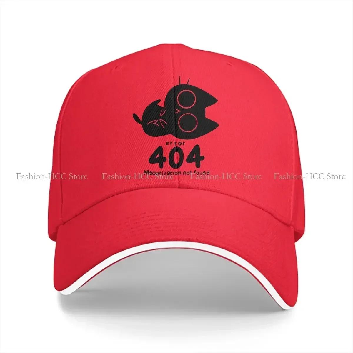

Pure Color Dad Hats Meowtivation Not Found Hat Sun Visor Baseball Caps Black Cat Peaked Cap One Size