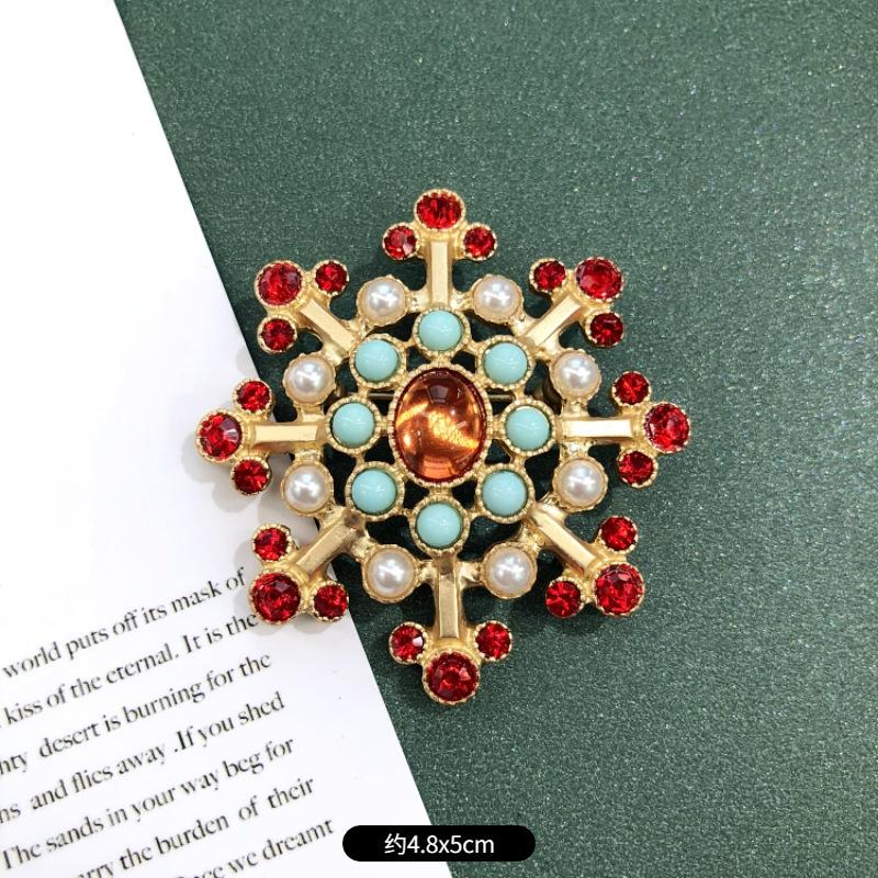 

Винтажная барочная вестерн антикварная брошь матовый золотой жемчуг корона суд булавка брошь аксессуары женщины